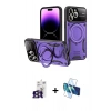 MARSİLYAN™- iPhone 16 Pro Max Kılıf Kıvılcım Modern Serisi - Siyah 3D Antistatik Seramik Nano Ekran Koruyucu + Bilvis Titan Kamera Lens - TMGI