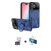 MARSİLYAN™- iPhone 16 Pro Max Kılıf Kıvılcım Modern Serisi - Siyah 3D Antistatik Seramik Nano Ekran Koruyucu + Bilvis Titan Kamera Lens - TMGI