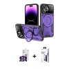 MARSİLYAN™- iPhone 16 Pro Max Kılıf Kıvılcım Modern Serisi - Siyah Bilvis 3X AR Hayalet Cam Ekran Koruyucu + Bilvis Titan Kamera Lens - GS