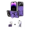 MARSİLYAN™- iPhone 16 Pro Max Kılıf Kıvılcım Modern Serisi - Siyah Bilvis 3X AR Hayalet Cam Ekran Koruyucu + Bilvis Titan Kamera Lens - SH