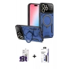 MARSİLYAN™- iPhone 16 Pro Max Kılıf Kıvılcım Modern Serisi - Siyah Bilvis 3X AR Hayalet Cam Ekran Koruyucu + Bilvis Titan Kamera Lens - SH