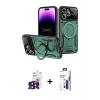 MARSİLYAN™- iPhone 16 Pro Max Kılıf Kıvılcım Modern Serisi - Siyah Bilvis 3X AR Hayalet Cam Ekran Koruyucu + Bilvis Titan Kamera Lens - SH