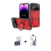 MARSİLYAN™- iPhone 16 Pro Max Kılıf Kıvılcım Modern Serisi - Siyah Bilvis 3X AR Hayalet Cam Ekran Koruyucu + Bilvis Titan Kamera Lens - SH