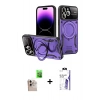 MARSİLYAN™- iPhone 16 Pro Max Kılıf Kıvılcım Modern Serisi - Siyah Bilvis 3X AR HD Cam Ekran Koruyucu + Raze Metal Kamera Lens - NLGY