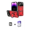 MARSİLYAN™- iPhone 16 Pro Max Kılıf Kıvılcım Modern Serisi - Siyah Bilvis 5in1 3D Magic Cam Ekran Koruyucu + PVD Metal Kamera Lens - GS
