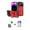 MARSİLYAN™- iPhone 16 Pro Max Kılıf Kıvılcım Modern Serisi - Siyah Bilvis 5in1 3D Magic Cam Ekran Koruyucu + Raze Metal Kamera Lens - SH