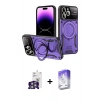 MARSİLYAN™- iPhone 16 Pro Max Kılıf Kıvılcım Modern Serisi - Siyah Bilvis 5in1 3D Magic Cam Ekran Koruyucu + Bilvis Titan Kamera Lens - GS