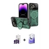 MARSİLYAN™- iPhone 16 Pro Max Kılıf Kıvılcım Modern Serisi - Siyah Bilvis 5in1 5D Magic Hayalet Cam Ekran Koruyucu + Bilvis Titan Kamera Lens - GS