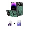 MARSİLYAN™- iPhone 16 Pro Max Kılıf Kıvılcım Modern Serisi - Siyah Bilvis 5in1 5D Magic Hayalet Cam Ekran Koruyucu + Bilvis Titan Kamera Lens - SH