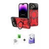 MARSİLYAN™- iPhone 16 Pro Max Kılıf Kıvılcım Modern Serisi - Siyah Bilvis 5in1 5D Magic Hayalet Cam Ekran Koruyucu + Beyaz Raze Metal Kamera Lens