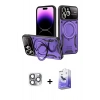 MARSİLYAN™- iPhone 16 Pro Max Kılıf Kıvılcım Modern Serisi - Siyah Bilvis 5in1 5D Magic Hayalet Cam Ekran Koruyucu + Pers Alüminyum Kamera Lens - GI
