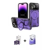 MARSİLYAN™- iPhone 16 Pro Max Kılıf Kıvılcım Modern Serisi - Siyah Bilvis 5in1 5D Magic Hayalet Cam Ekran Koruyucu + Bilvis Titan Kamera Lens - GS