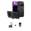 MARSİLYAN™- iPhone 16 Pro Max Kılıf Kıvılcım Modern Serisi - Siyah Buffer Cam Ekran Koruyucu + Bilvis Titan Kamera Lens - GS