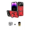 MARSİLYAN™- iPhone 16 Pro Max Kılıf Kıvılcım Modern Serisi - Siyah Buffer Cam Ekran Koruyucu + Pers Alüminyum Kamera Lens - GI