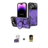 MARSİLYAN™- iPhone 16 Pro Max Kılıf Kıvılcım Modern Serisi - Siyah Buffer Cam Ekran Koruyucu + Bilvis Titan Kamera Lens - TMGI