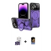 MARSİLYAN™- iPhone 16 Pro Max Kılıf Kıvılcım Modern Serisi - Siyah Buffer Hayalet Cam Ekran Koruyucu + Bilvis Titan Kamera Lens - TMGI