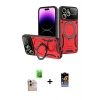 MARSİLYAN™- iPhone 16 Pro Max Kılıf Kıvılcım Modern Serisi - Siyah Buffer Hayalet Cam Ekran Koruyucu + Raze Metal Kamera Lens - NLGY