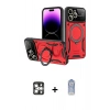 MARSİLYAN™- iPhone 16 Pro Max Kılıf Kıvılcım Modern Serisi - Siyah Joko Magic 5D Cam + Gümüş PVD Metal Kamera Lens