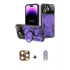 MARSİLYAN™- iPhone 16 Pro Max Kılıf Kıvılcım Modern Serisi - Siyah Joko Magic 5D Cam + Pers Alüminyum Kamera Lens - CLTM