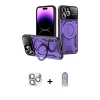 MARSİLYAN™- iPhone 16 Pro Max Kılıf Kıvılcım Modern Serisi - Siyah Joko Magic 5D Cam + Pers Alüminyum Kamera Lens - GS