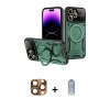 MARSİLYAN™- iPhone 16 Pro Max Kılıf Kıvılcım Modern Serisi - Siyah Joko Magic 5D Cam + Pers Alüminyum Kamera Lens - CLTM