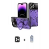 MARSİLYAN™- iPhone 16 Pro Max Kılıf Kıvılcım Modern Serisi - Siyah Joko Magic 5D Cam + PVD Metal Kamera Lens - SH