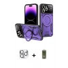 MARSİLYAN™- iPhone 16 Pro Max Kılıf Kıvılcım Modern Serisi - Siyah Joko Magic 5D Hayalet Cam + Pers Alüminyum Kamera Lens - GS