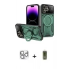 MARSİLYAN™- iPhone 16 Pro Max Kılıf Kıvılcım Modern Serisi - Siyah Joko Magic 5D Hayalet Cam + Pers Alüminyum Kamera Lens - GS