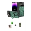 MARSİLYAN™- iPhone 16 Pro Max Kılıf Kıvılcım Modern Serisi - Siyah Joko Magic 5D Hayalet Cam + Raze Metal Kamera Lens - NLGY