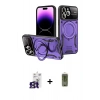 MARSİLYAN™- iPhone 16 Pro Max Kılıf Kıvılcım Modern Serisi - Siyah Joko Magic 5D Hayalet Cam + Titanyum Gri Bilvis Titan Kamera Lens