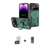 MARSİLYAN™- iPhone 16 Pro Max Kılıf Kıvılcım Modern Serisi - Siyah Joko Magic 5D Hayalet Cam + Titanyum Gri Bilvis Titan Kamera Lens