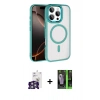 MARSİLYAN™- iPhone 16 Pro Max Kılıf Kıvılcım Prime - Şeffaf 360 Full Body Arka Koruyucu + Bilvis Titan Kamera Lens - GS