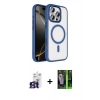 MARSİLYAN™- iPhone 16 Pro Max Kılıf Kıvılcım Prime - Şeffaf 360 Full Body Arka Koruyucu + Bilvis Titan Kamera Lens - TMGI