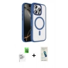 MARSİLYAN™- iPhone 16 Pro Max Kılıf Kıvılcım Prime - Şeffaf Pasifik Cam Ekran Koruyucu + Raze Metal Kamera Lens - BZ