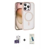 MARSİLYAN™- iPhone 16 Pro Max Kılıf Kıvılcım Prime - Şeffaf Pasifik Cam Ekran Koruyucu + Bilvis Titan Kamera Lens - TMGI