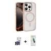 MARSİLYAN™- iPhone 16 Pro Max Kılıf Kıvılcım Prime - Şeffaf Pasifik Cam Ekran Koruyucu + Bilvis Titan Kamera Lens - TMGI