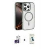 MARSİLYAN™- iPhone 16 Pro Max Kılıf Kıvılcım Prime - Şeffaf Pasifik Cam Ekran Koruyucu + Bilvis Titan Kamera Lens - TMGI