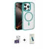 MARSİLYAN™- iPhone 16 Pro Max Kılıf Kıvılcım Prime - Şeffaf Pasifik Cam Ekran Koruyucu + Bilvis Titan Kamera Lens - TMGI