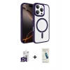 MARSİLYAN™- iPhone 16 Pro Max Kılıf Kıvılcım Prime - Şeffaf Pasifik Cam Ekran Koruyucu + Bilvis Titan Kamera Lens - TMGI
