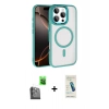 MARSİLYAN™- iPhone 16 Pro Max Kılıf Kıvılcım Prime - Şeffaf Pasifik Cam Ekran Koruyucu + Raze Metal Kamera Lens - SH