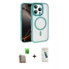 MARSİLYAN™- iPhone 16 Pro Max Kılıf Kıvılcım Prime - Şeffaf Pasifik Cam Ekran Koruyucu + Raze Metal Kamera Lens - CLTM
