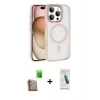 MARSİLYAN™- iPhone 16 Pro Max Kılıf Kıvılcım Prime - Şeffaf Pasifik Cam Ekran Koruyucu + Raze Metal Kamera Lens - CLTM