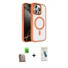 MARSİLYAN™- iPhone 16 Pro Max Kılıf Kıvılcım Prime - Şeffaf Pasifik Cam Ekran Koruyucu + Raze Metal Kamera Lens - CLTM