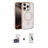MARSİLYAN™- iPhone 16 Pro Max Kılıf Kıvılcım Prime - Şeffaf Pasifik Cam Ekran Koruyucu + Bilvis Titan Kamera Lens - SH