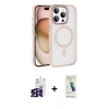 MARSİLYAN™- iPhone 16 Pro Max Kılıf Kıvılcım Prime - Şeffaf Pasifik Cam Ekran Koruyucu + Bilvis Titan Kamera Lens - SH