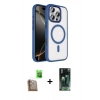 MARSİLYAN™- iPhone 16 Pro Max Kılıf Kıvılcım Prime - Siyah 360 Mat Full Body Arka Koruyucu + Çöl Titanyum Raze Metal Kamera Lens