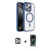 MARSİLYAN™- iPhone 16 Pro Max Kılıf Kıvılcım Prime - Siyah 360 Mat Full Body Arka Koruyucu + PVD Metal Kamera Lens - GD