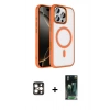 MARSİLYAN™- iPhone 16 Pro Max Kılıf Kıvılcım Prime - Siyah 360 Mat Full Body Arka Koruyucu + PVD Metal Kamera Lens - GD