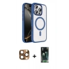MARSİLYAN™- iPhone 16 Pro Max Kılıf Kıvılcım Prime - Siyah 360 Mat Full Body Arka Koruyucu + Pers Alüminyum Kamera Lens - CLTM