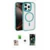 MARSİLYAN™- iPhone 16 Pro Max Kılıf Kıvılcım Prime - Siyah 360 Mat Full Body Arka Koruyucu + Raze Metal Kamera Lens - NLGY